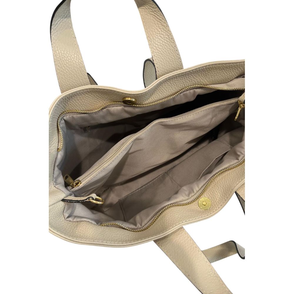 Baldinini Trend - Beige Leather Women Shoulder Bag