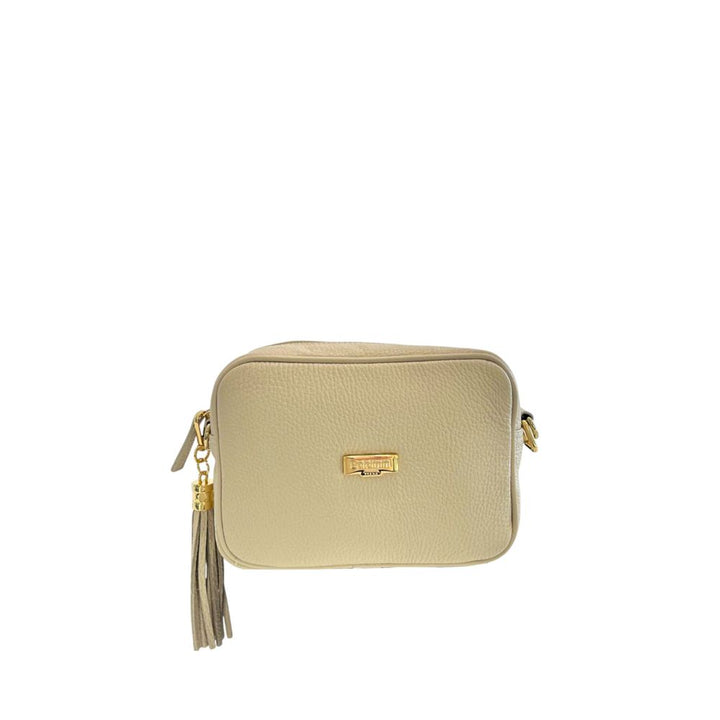 Baldinini Trend - Beige Cowhide Leather Women Crossbody Bag