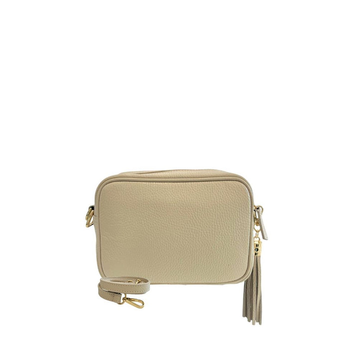 Baldinini Trend - Beige Cowhide Leather Women Crossbody Bag