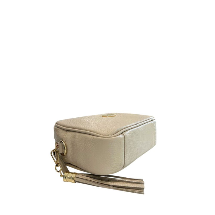 Baldinini Trend - Beige Cowhide Leather Women Crossbody Bag