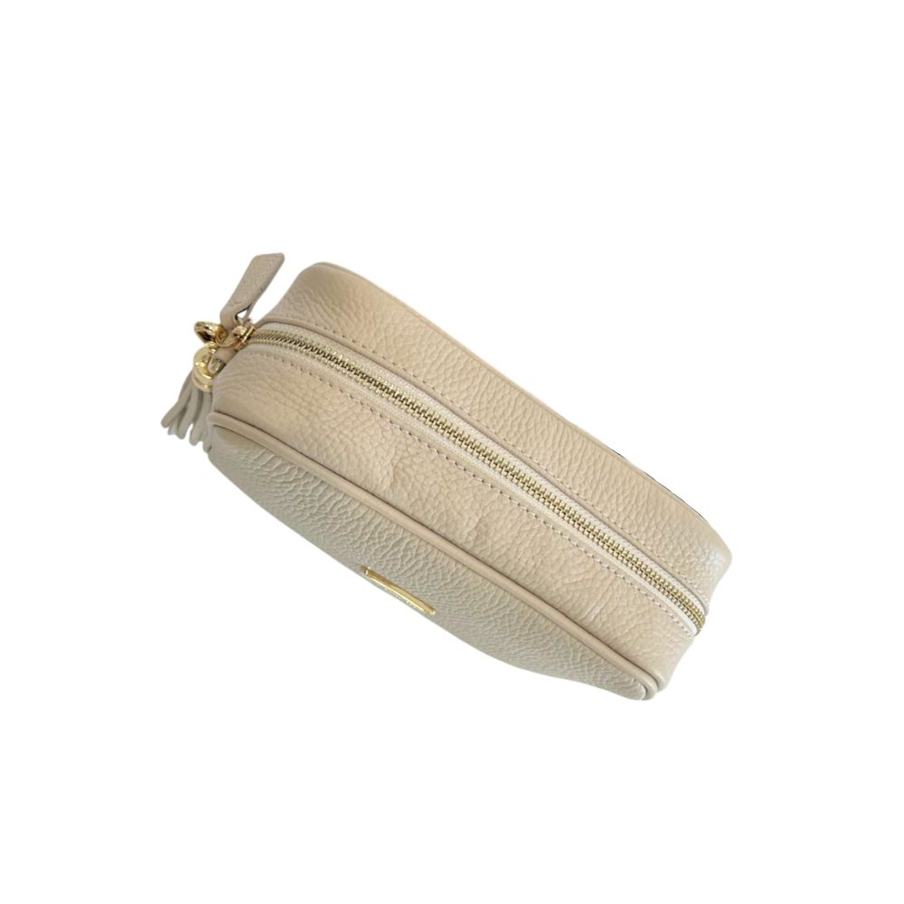 Baldinini Trend - Beige Cowhide Leather Women Crossbody Bag