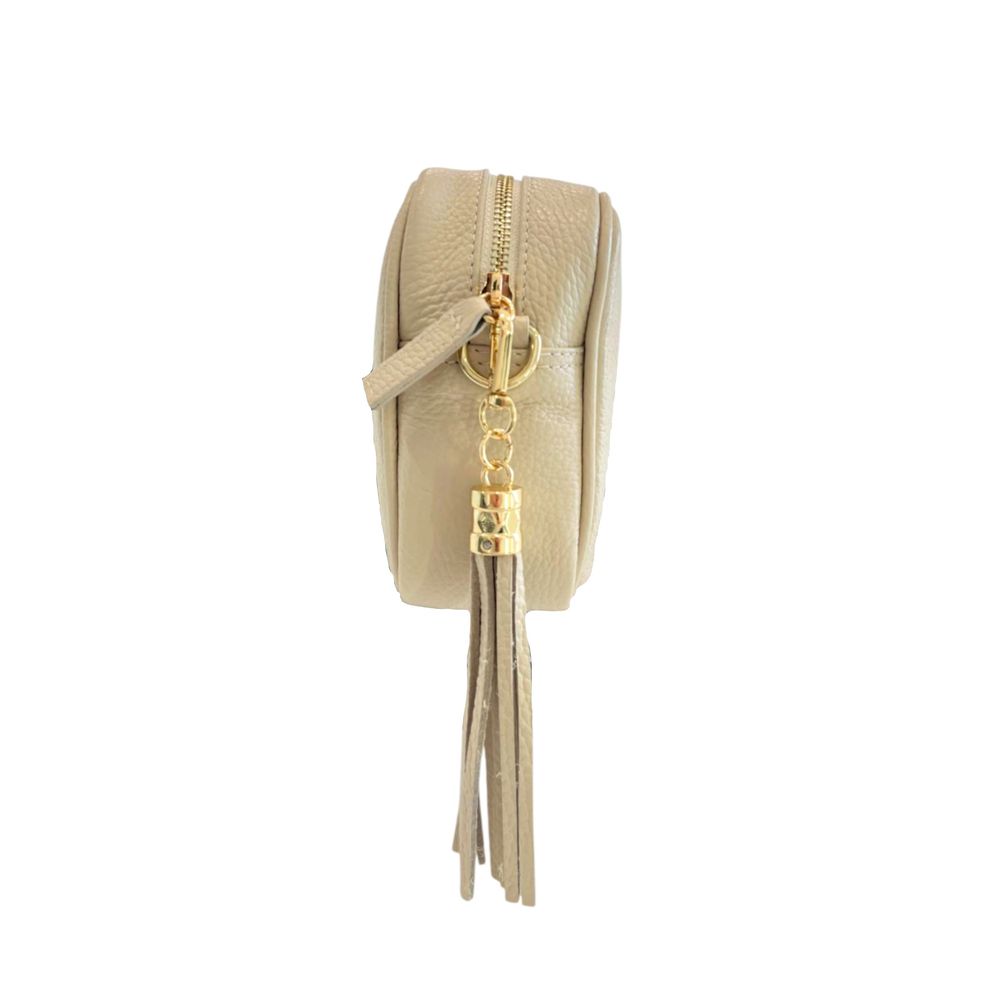 Baldinini Trend - Beige Cowhide Leather Women Crossbody Bag