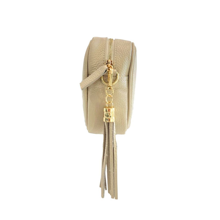 Baldinini Trend - Beige Cowhide Leather Women Crossbody Bag