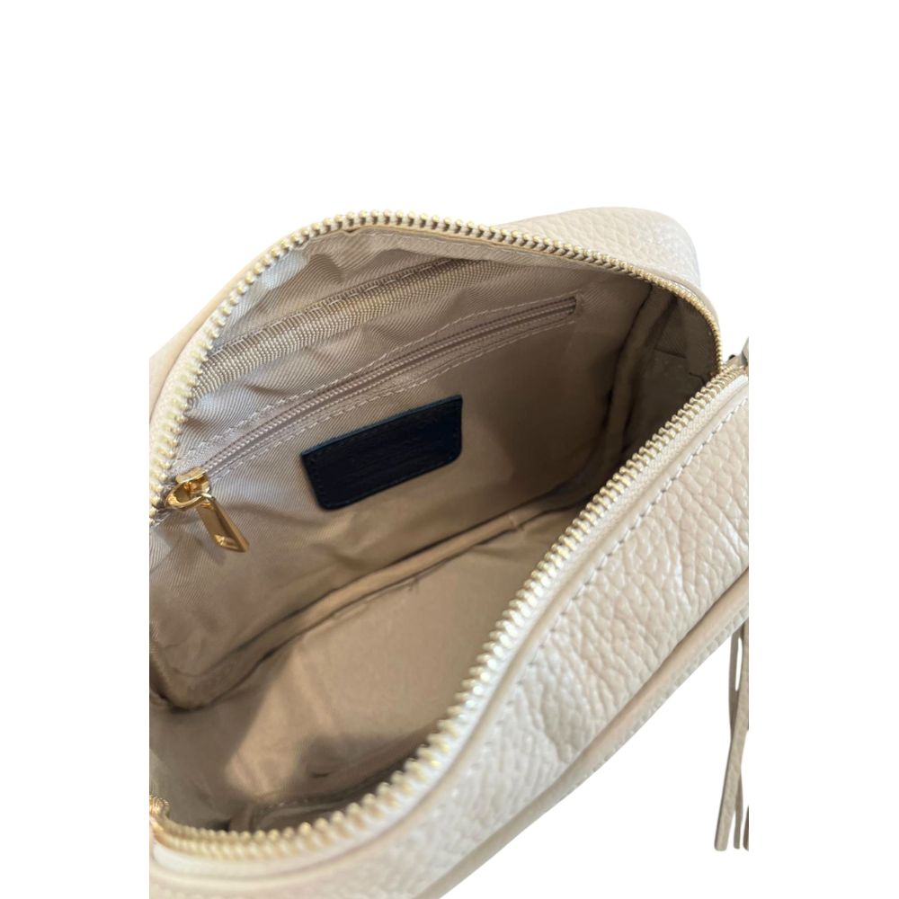 Baldinini Trend - Beige Cowhide Leather Women Crossbody Bag