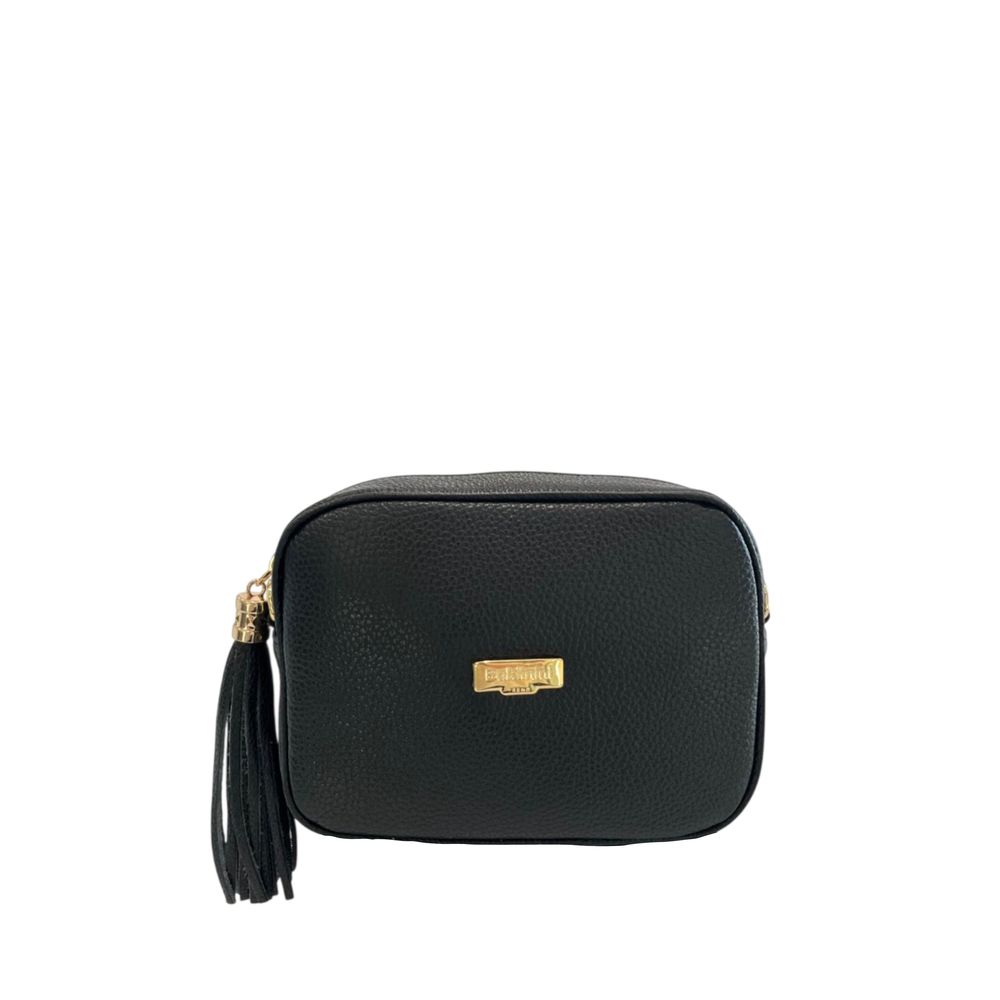 Baldinini Trend - Black Cowhide Leather Women Crossbody