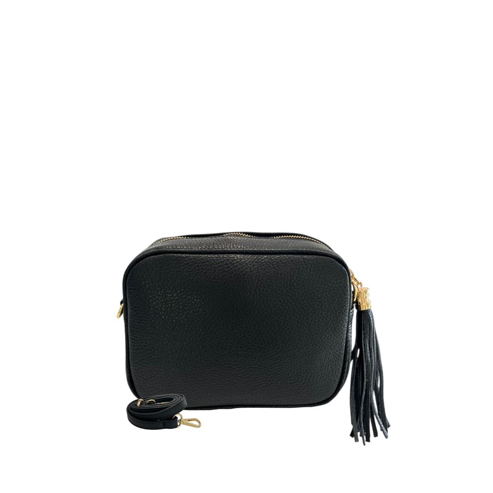 Baldinini Trend - Black Cowhide Leather Women Crossbody