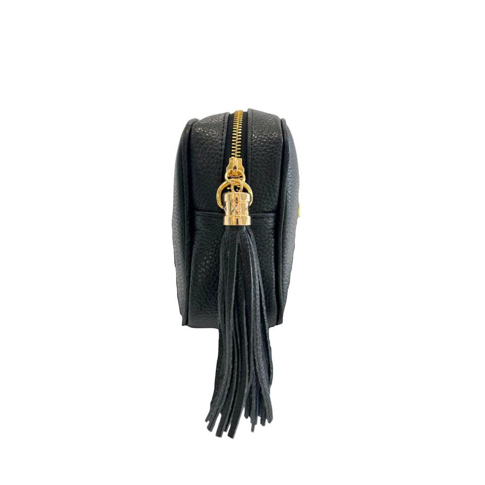 Baldinini Trend - Black Cowhide Leather Women Crossbody