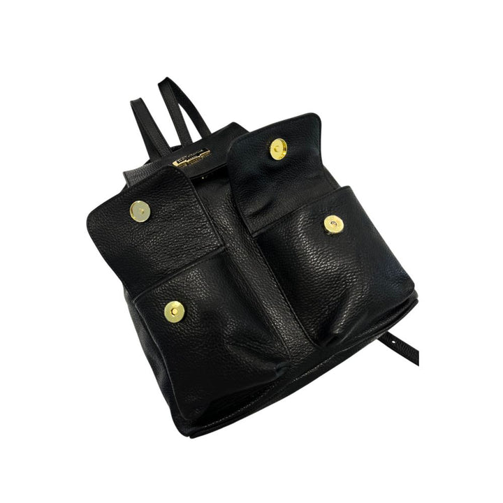 Baldinini Trend - Black Leather Women Backpack