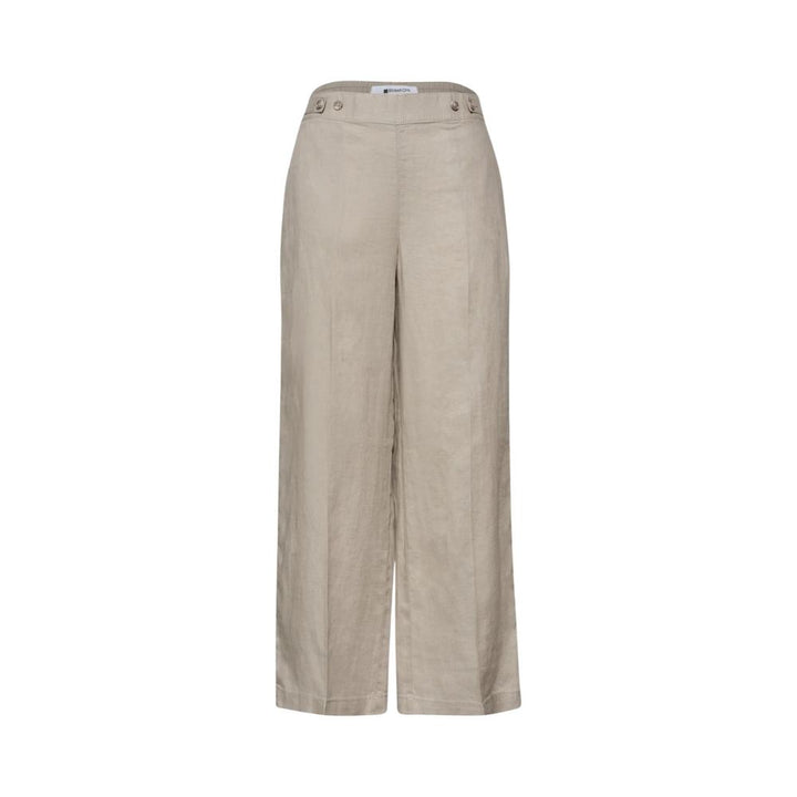 Street One Beige Linen Casual Pants