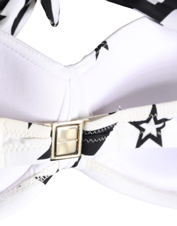 Dolce &amp; Gabbana White Millennials Star Padded Bandeau Underwear