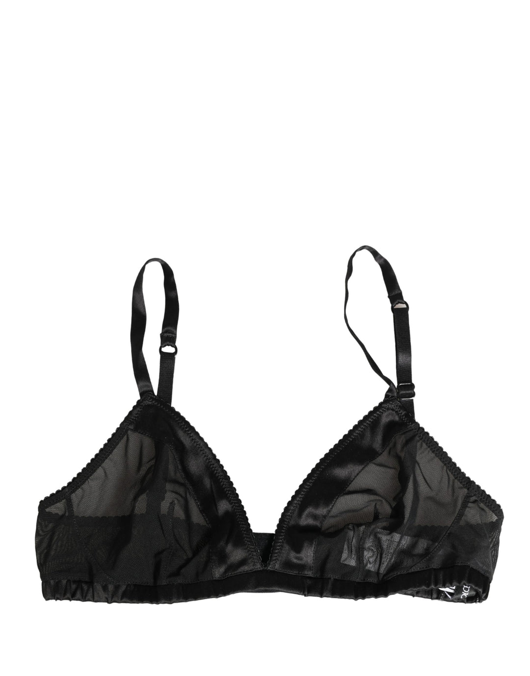 Dolce &amp; Gabbana Black Nylon Stretch Soft Cup Brassiere Underwear