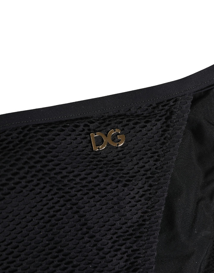 Dolce &amp; Gabbana Black Tie-Side Bikini Bottom Swimsuit Swimwear