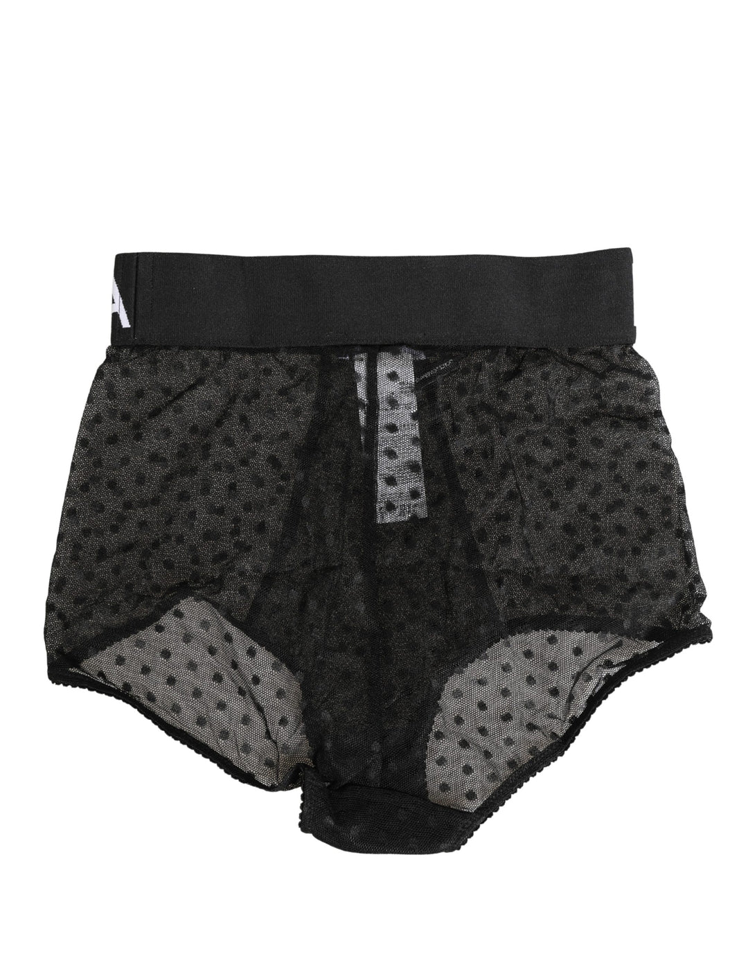 Dolce &amp; Gabbana Black Logo Girdle High Waist Panty Underwear
