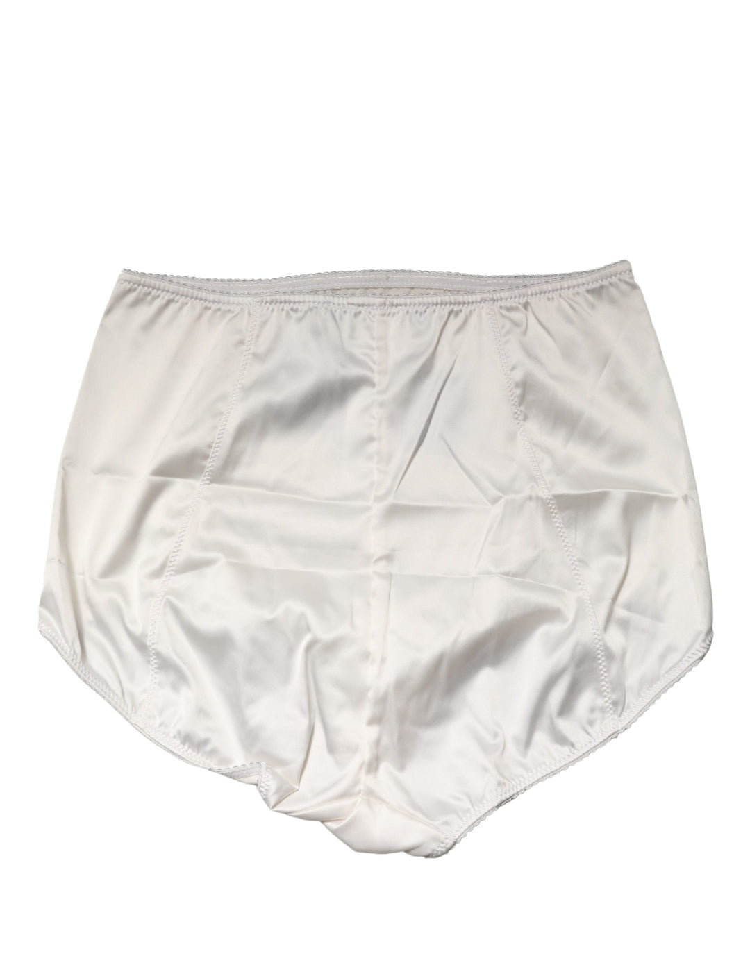 Dolce &amp; Gabbana White Silk Blend High Waist Girdle Panty Underwear