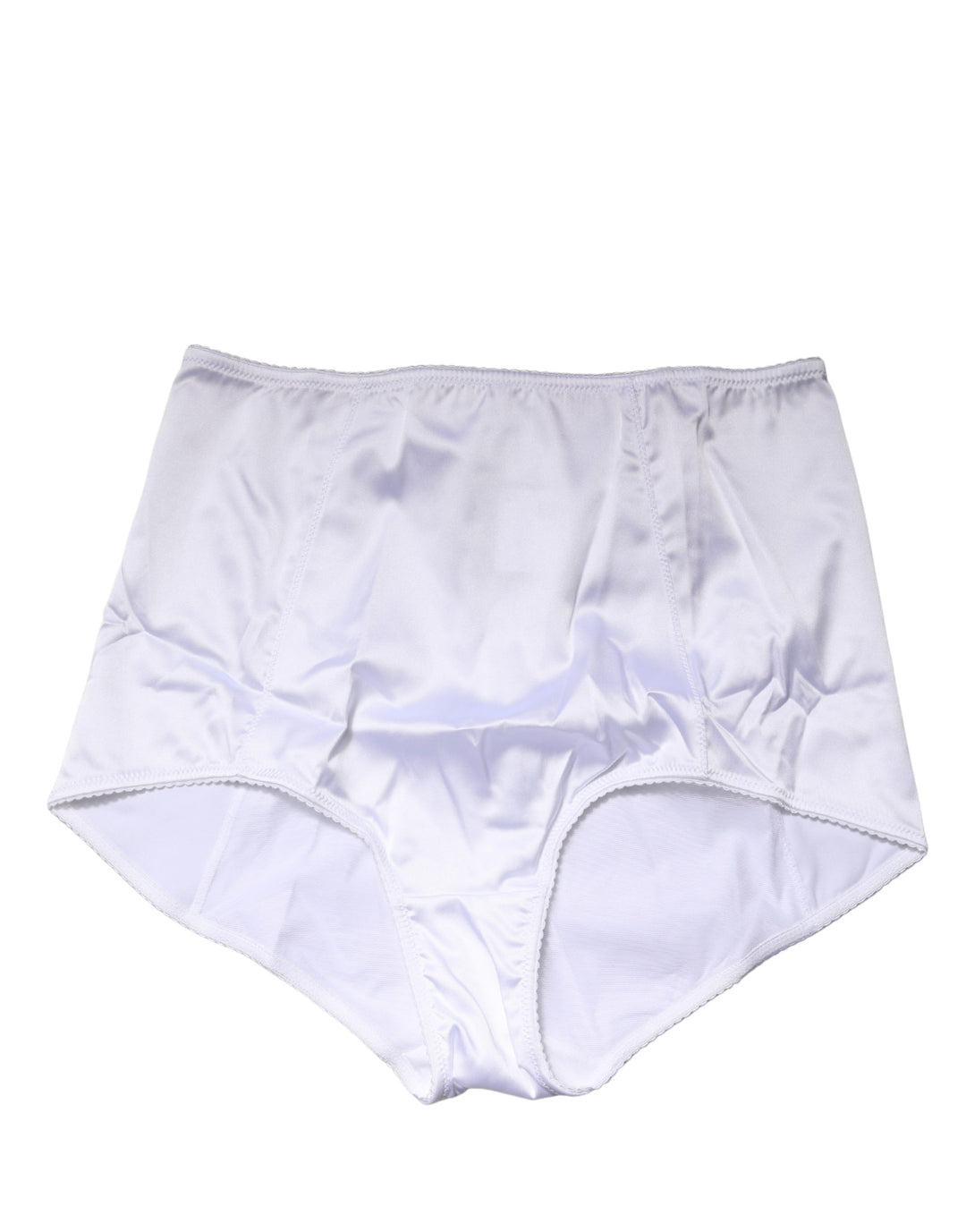 Dolce &amp; Gabbana White Silk Blend High Waist Girdle Panty Underwear
