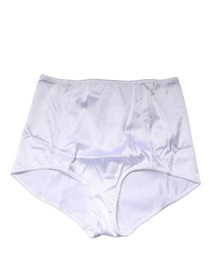 Dolce &amp; Gabbana White Silk Blend High Waist Girdle Panty Underwear