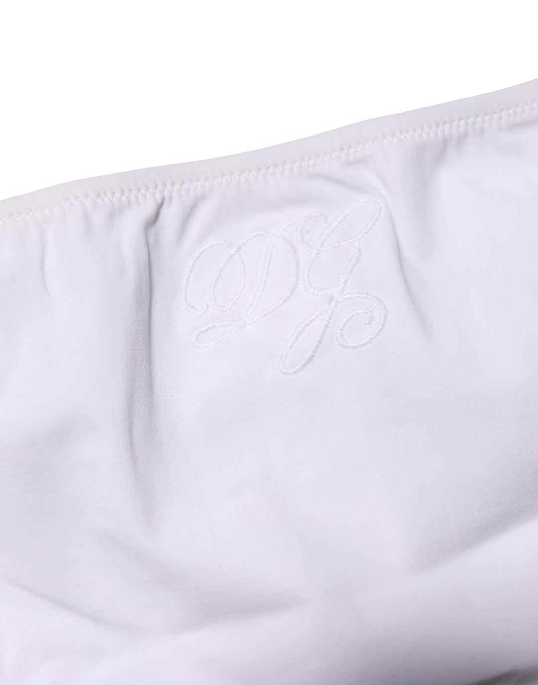 Dolce &amp; Gabbana White Nylon Stretch Mid Waist Brief Panty Underwear