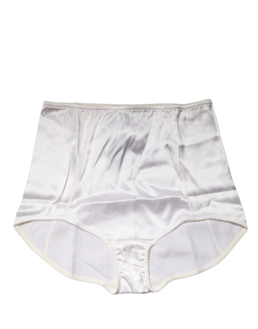 Dolce &amp; Gabbana White Silk Blend High Waist Girdle Panty Underwear
