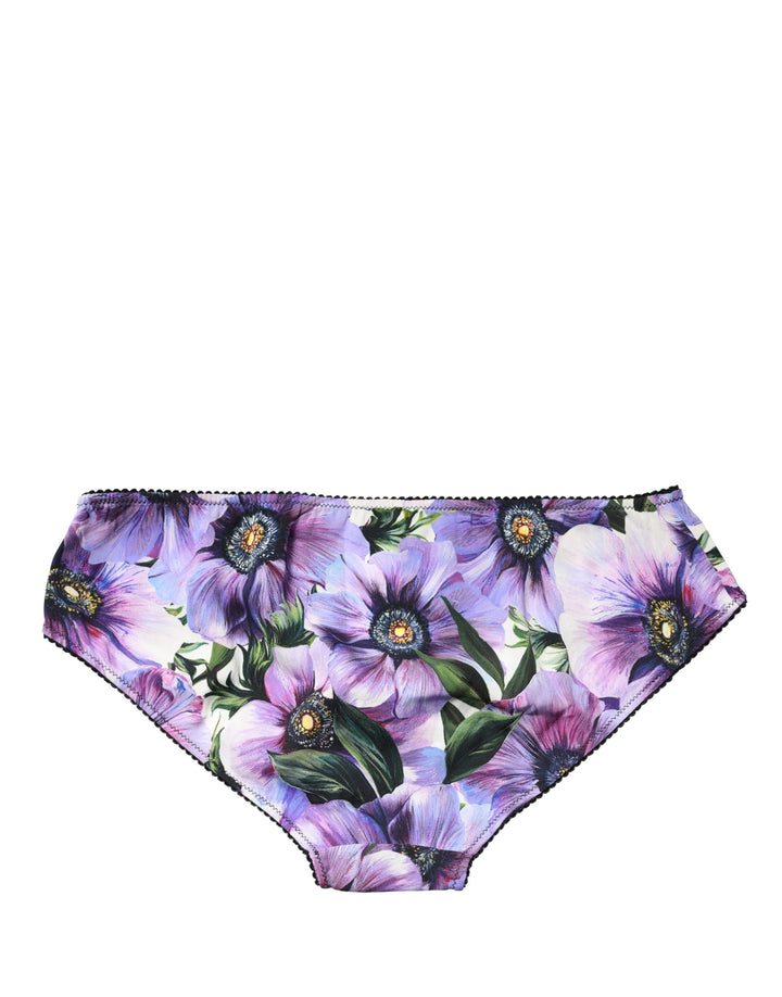 Dolce &amp; Gabbana Multicolor Floral Mid Waist Brief Panty Underwear