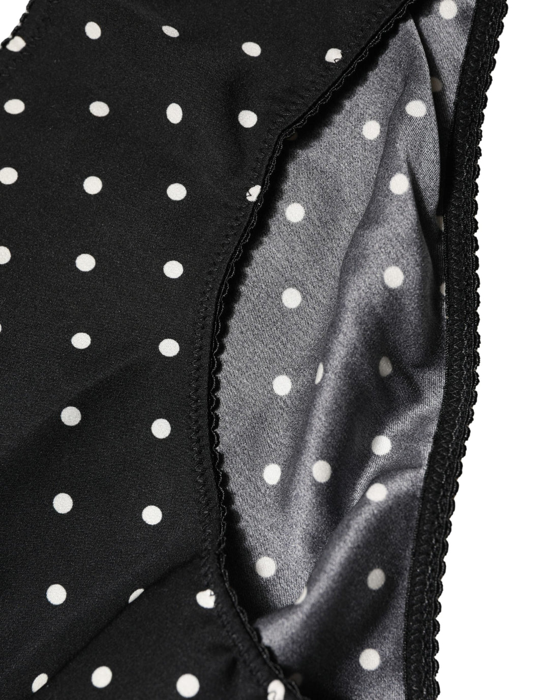 Dolce &amp; Gabbana Black Polka Dots Mid Waist Brief Panty Underwear
