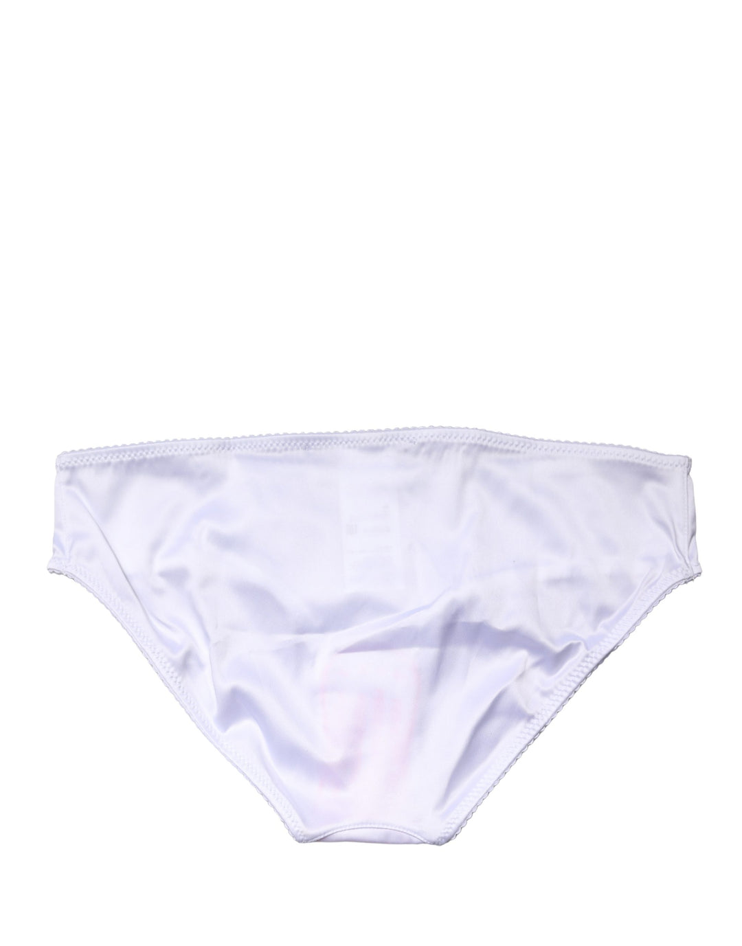 Dolce &amp; Gabbana White Silk Stretch Mid Waist Brief Panty Underwear