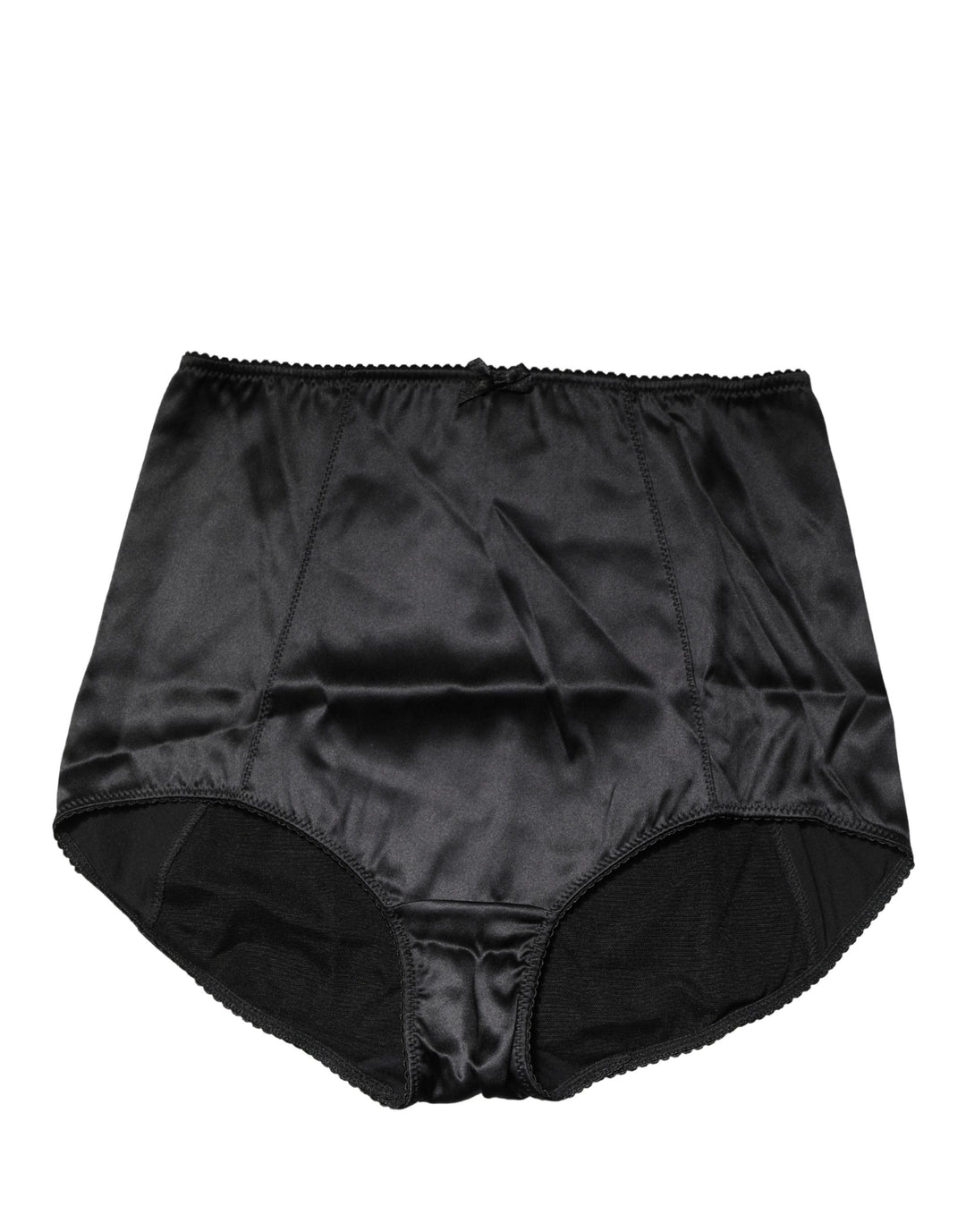 Dolce &amp; Gabbana Black Silk Blend High Waist Girdle Panty Underwear