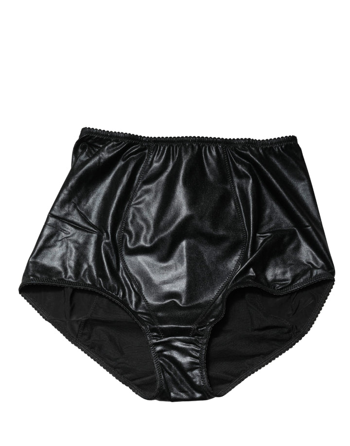 Dolce &amp; Gabbana Black Silk Blend High Waist Girdle Panty Underwear
