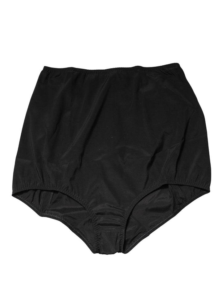 Dolce &amp; Gabbana Black Silk Blend High Waist Girdle Panty Underwear
