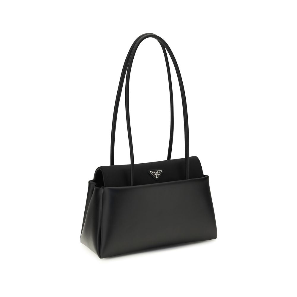Prada - Black Calf Leather Bos Taurus Shoulder Bag