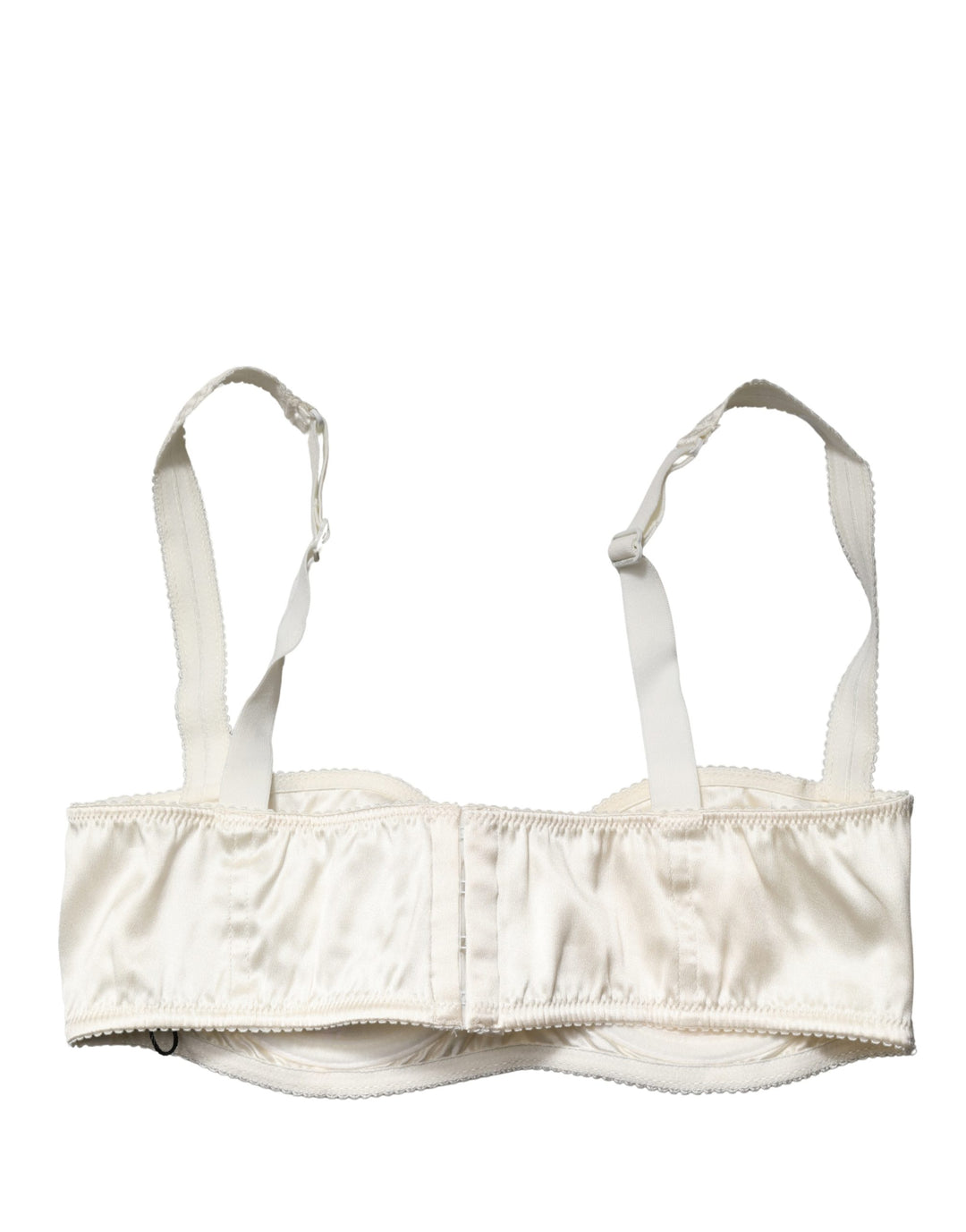 Dolce &amp; Gabbana Off White Semi-Pad Underwire Balconette Bra Underwear