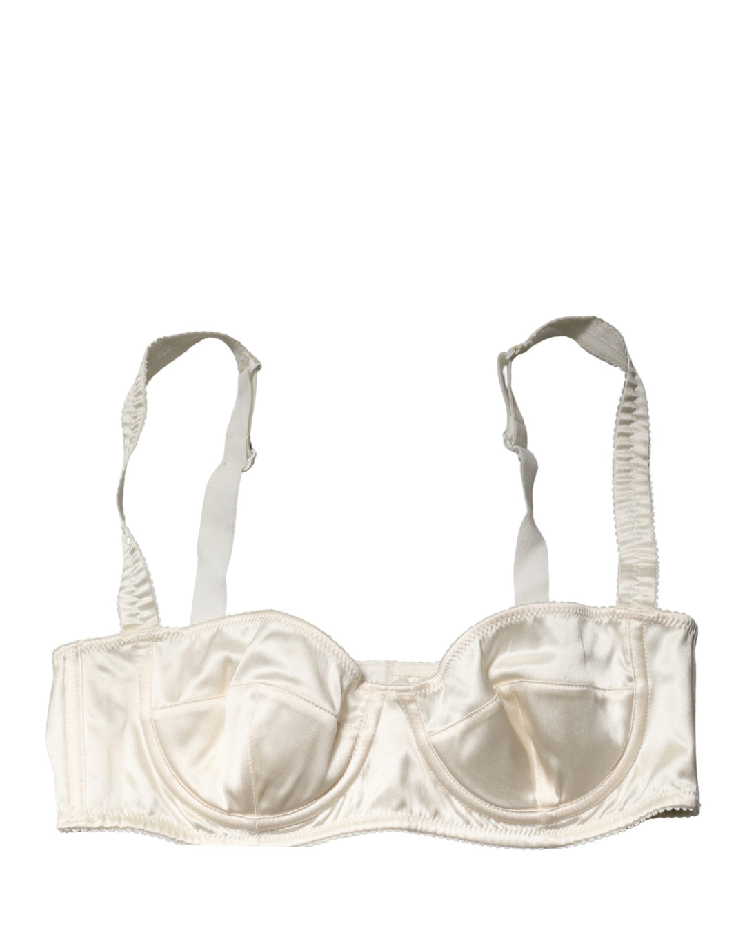 Dolce &amp; Gabbana Off White Semi-Pad Underwire Balconette Bra Underwear