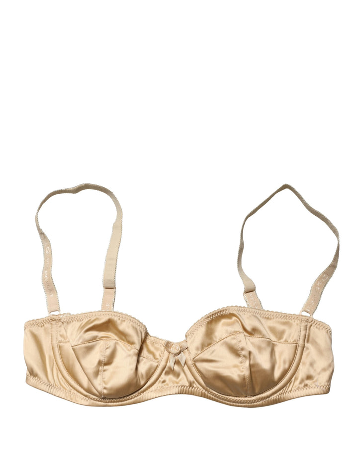 Dolce &amp; Gabbana Beige Semi-Pad Underwire Balconette Bra Underwear