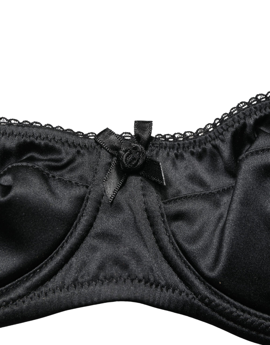 Dolce &amp; Gabbana Black Semi-Pad Underwire Balconette Bra Underwear