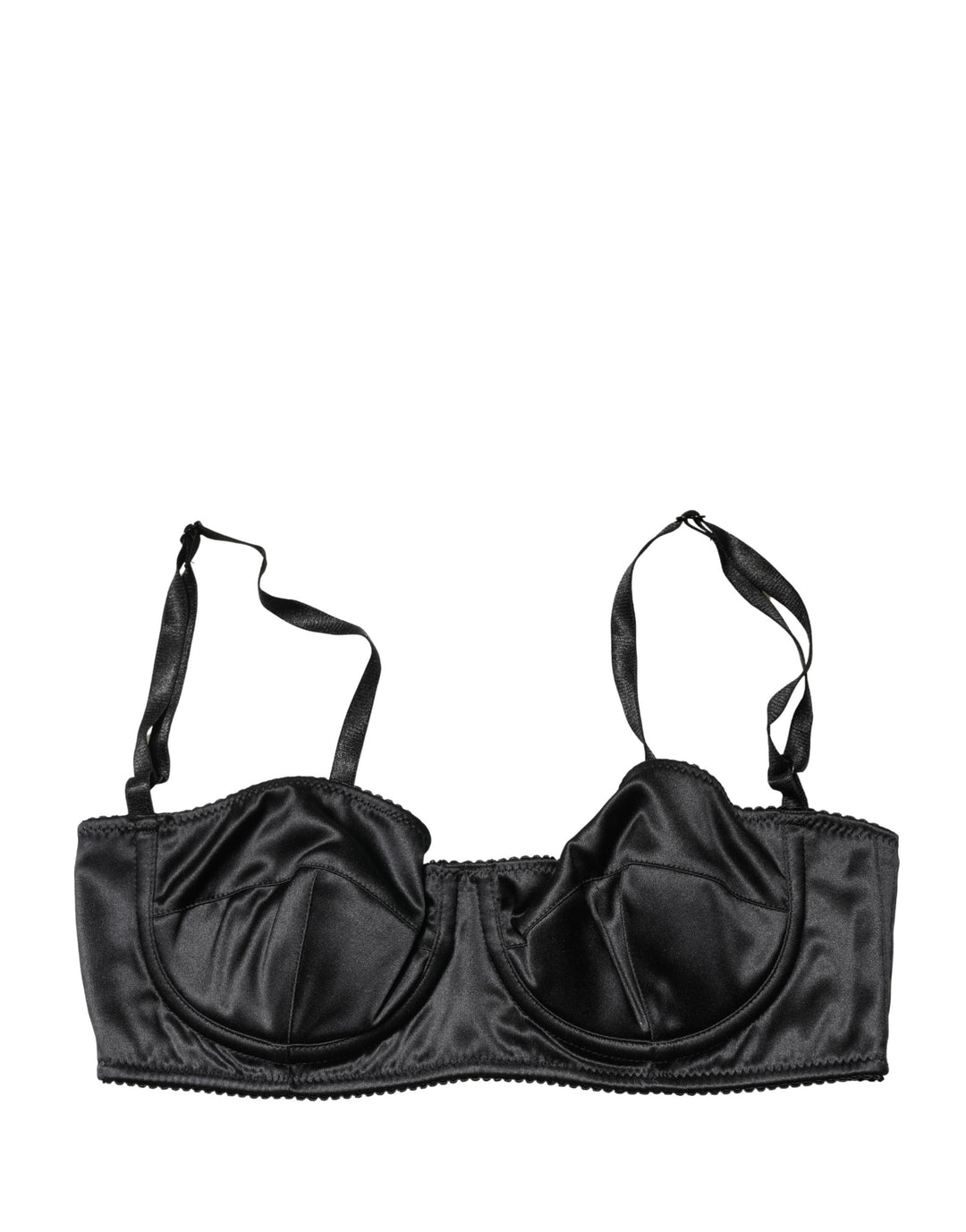 Dolce &amp; Gabbana Black Semi-Pad Underwire Balconette Bra Underwear