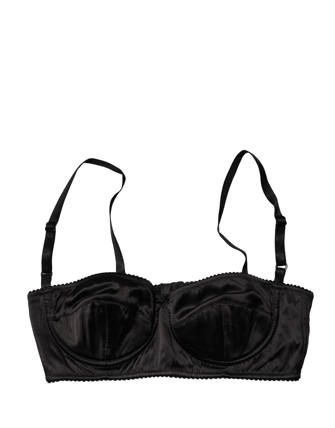 Dolce &amp; Gabbana Black Semi-Pad Underwire Balconette Bra Underwear