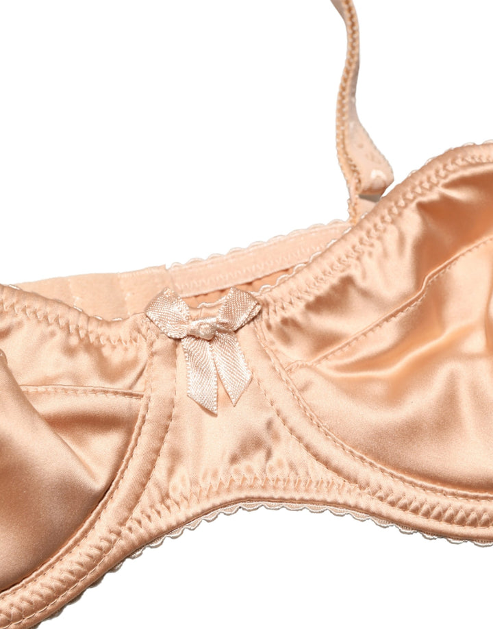 Dolce &amp; Gabbana Beige Semi-Pad Underwire Balconette Bra Underwear