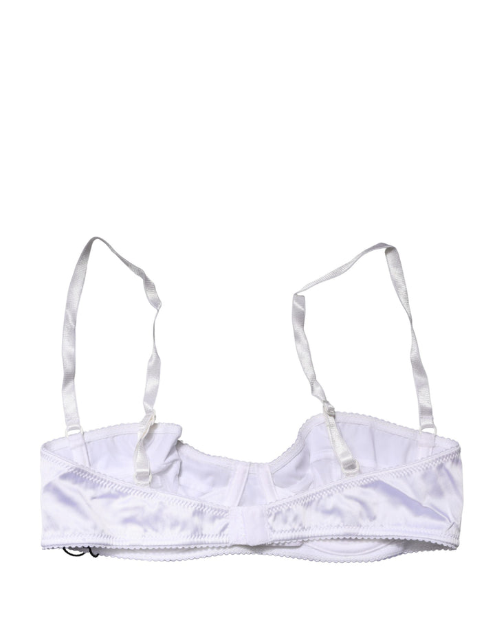 Dolce &amp; Gabbana White Semi-Pad Underwire Balconette Bra Underwear