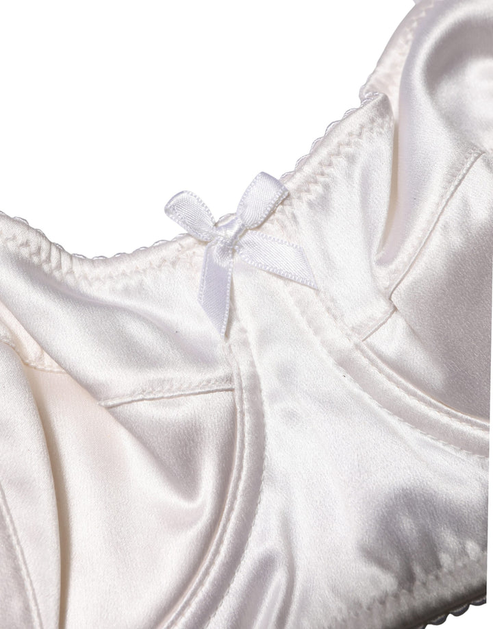 Dolce &amp; Gabbana White Semi-Pad Underwire Balconette Bra Underwear