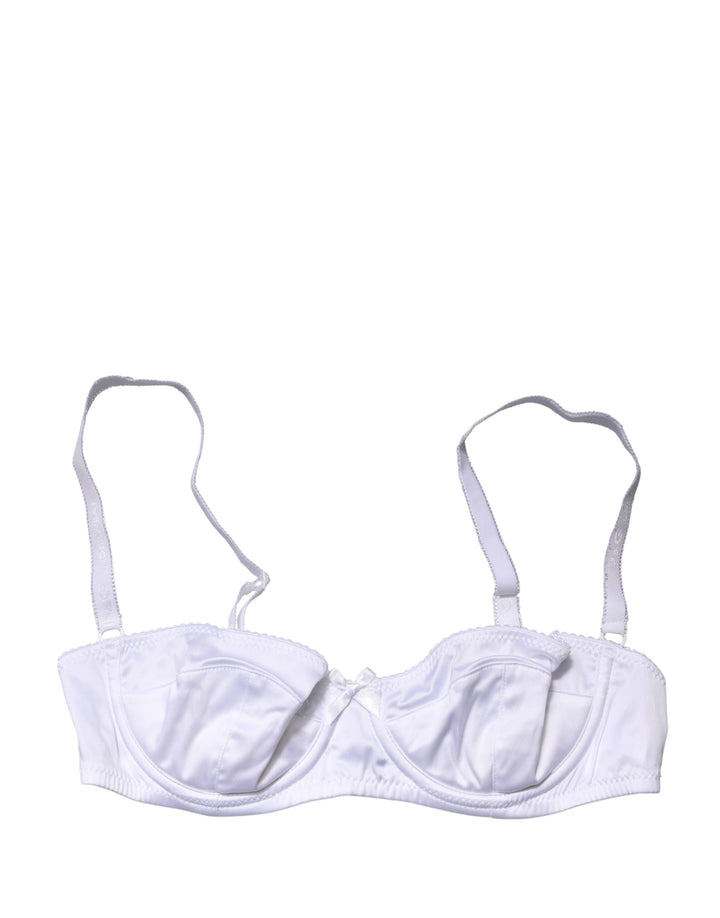 Dolce &amp; Gabbana White Semi-Pad Underwire Balconette Bra Underwear