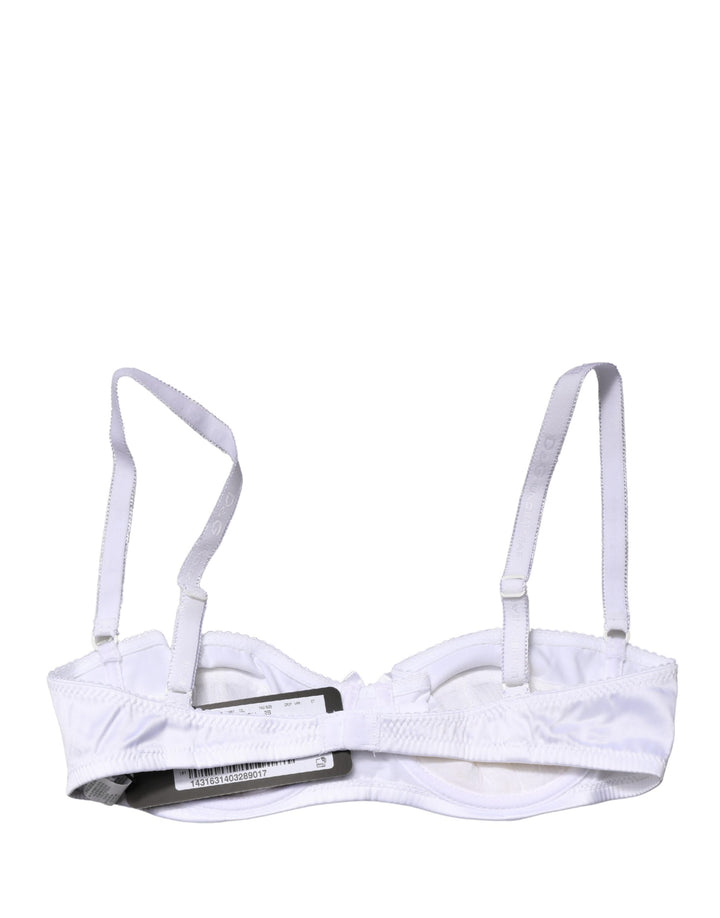 Dolce &amp; Gabbana White Semi-Pad Underwire Balconette Bra Underwear