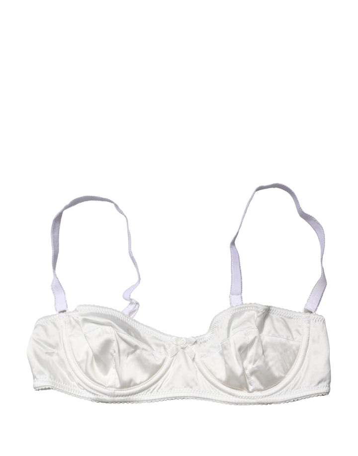 Dolce &amp; Gabbana White Semi-Pad Underwire Balconette Bra Underwear