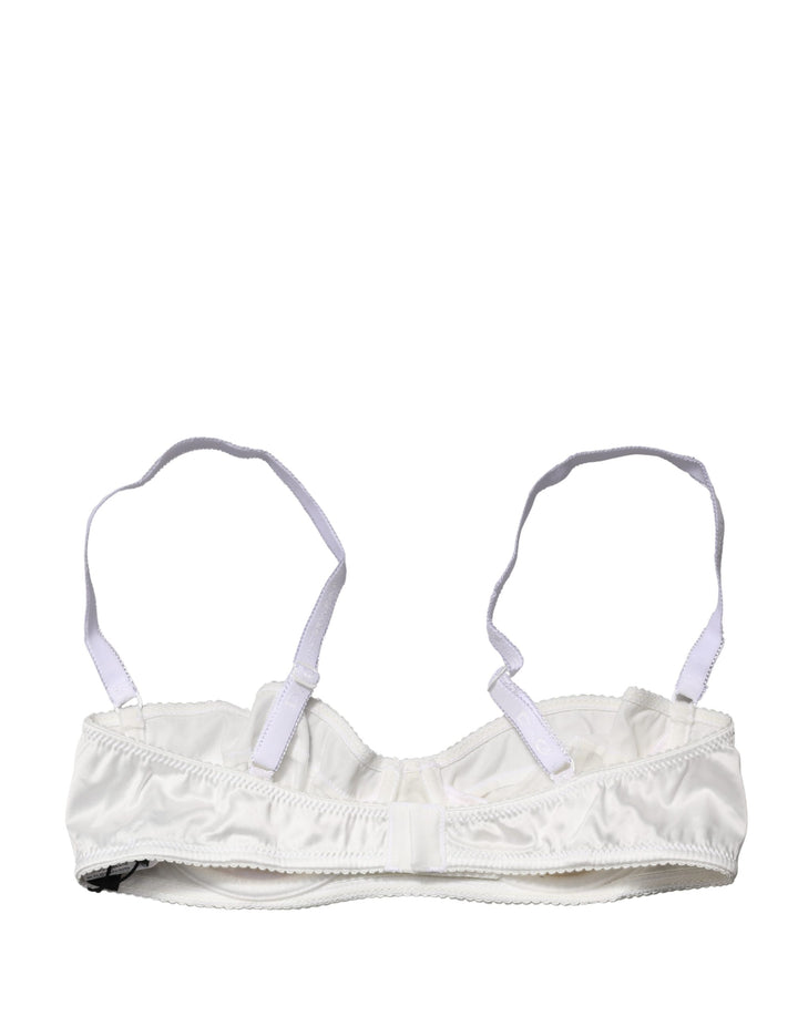 Dolce &amp; Gabbana White Semi-Pad Underwire Balconette Bra Underwear