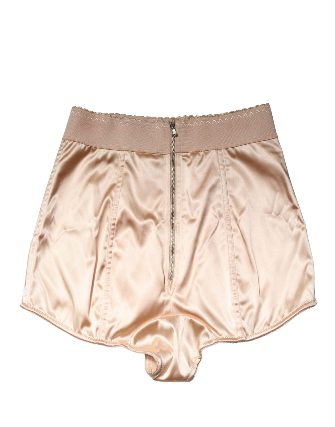 Dolce &amp; Gabbana Beige Silk Blend High Waist Girdle Panty Underwear