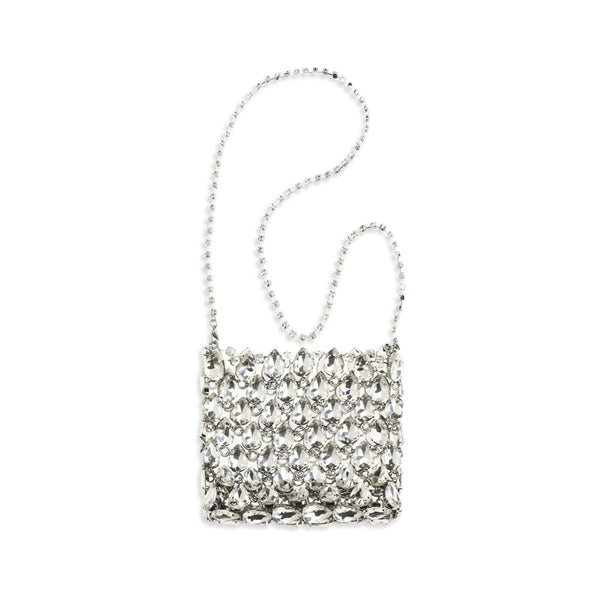 Self-Portrait - Silver Polyester Shoulder Bag