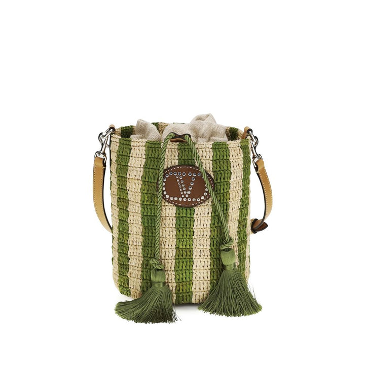 Valentino Garavani - Bicolor Raffia Backet Bag