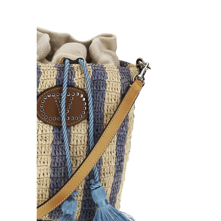 Valentino Garavani - Blue Raffia Backet Bag