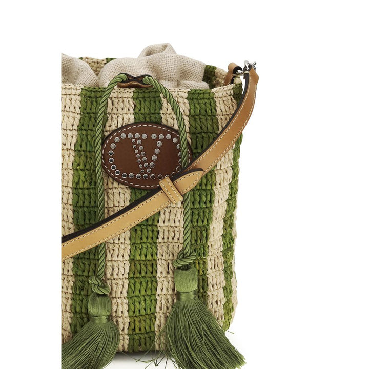 Valentino Garavani - Bicolor Raffia Backet Bag