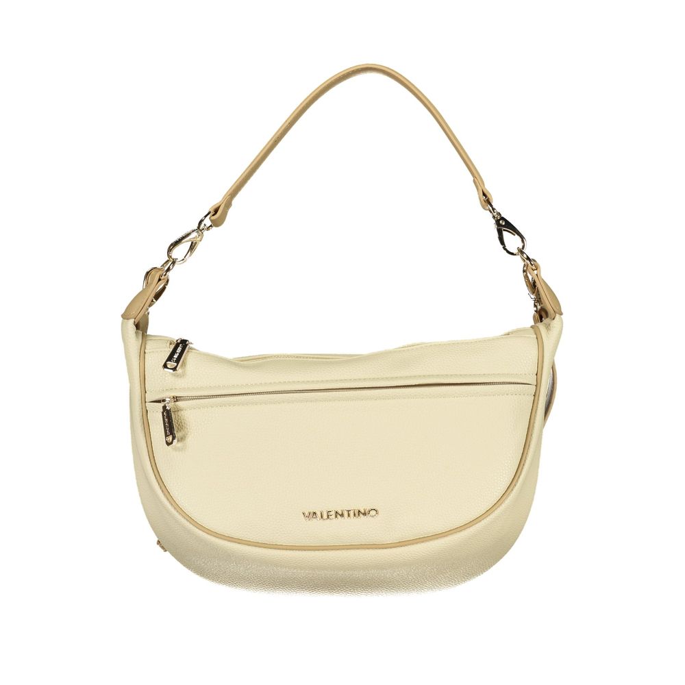 Mario Valentino - Beige Polyurethane Women’s Bag With Adjustable Shoulder Strap