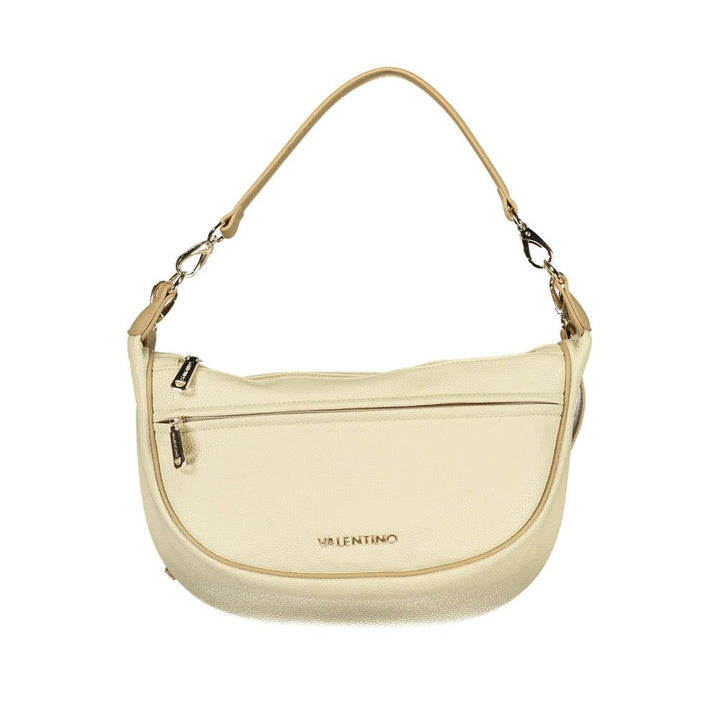 Mario Valentino - Beige Polyurethane Women’s Bag With Adjustable Shoulder Strap