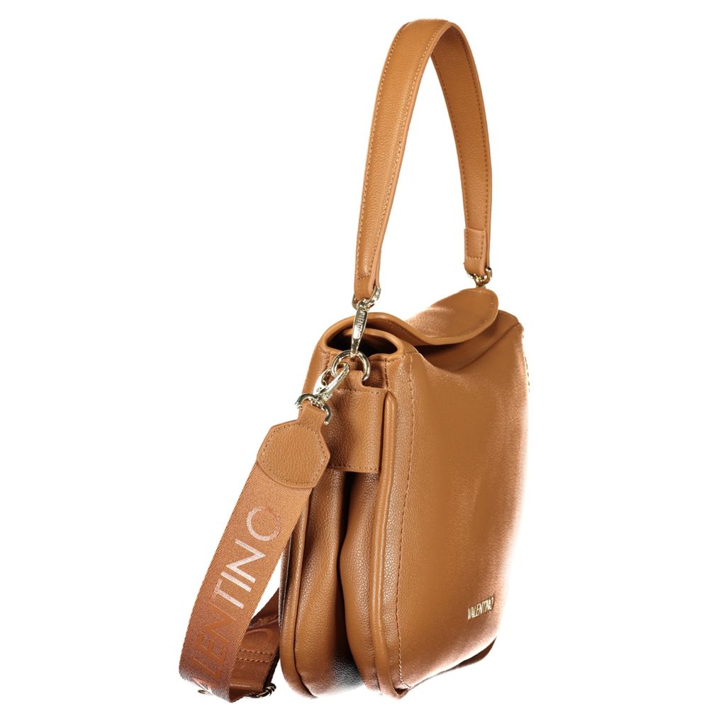 Mario Valentino - Brown Polyurethane Women’s Bag with Removable Shoulder Strap